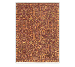 8x10 Brown Wool Cypress Tree Inspired Fine Weave Persian Rug For Living Room