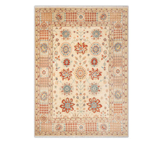 8x10 Decorative Ivory Bright Colors Soft Wool Living Room Turkish Rug