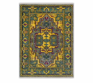 8x10 Decorative Yellow Green Plush Quality Wool Persian Rug