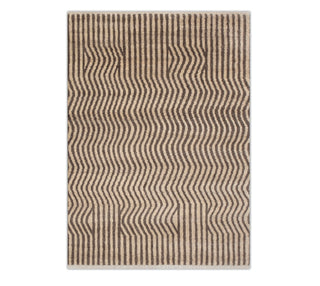 8x10 Geometric Lines Hand Knotted Fine Quality Wool Modern Moroccan Thick Pile Wool Rug