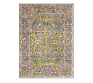 8x10 Green Wool Handmade Vintage Look Turkish Oushak Rug