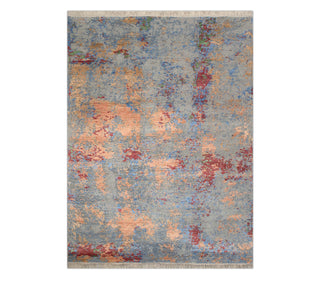8x10_Hand_Knotted_High_KPSI_Gray_Wool_Kashmir_Silk_Abstract_Area_Rug