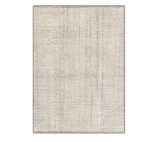 8x10 Indian Flatweave Inspired Natural Ivory Low Pile Wool Rug