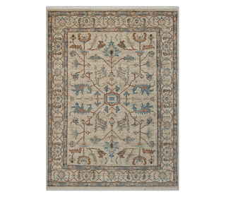 8x10 Ivory Beige Traditional Persian Oushak Inspired Wool Rug
