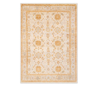 8x10 Ivory  Gold Oushak Ziegler Design Soft Wool Hand Knotted Quality Oushak Rug 