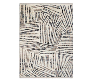  8x10 Ivory Gray Boho Moroccan Zigzag Pattren Soft Quality Wool Hand Knotted Rug