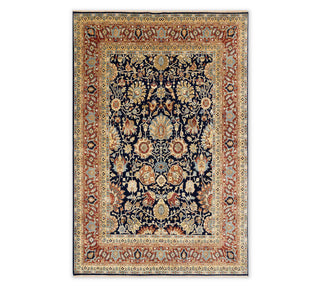 8x10 Navy Persian Reproduction High Density Wool Area Rug For Bedroom