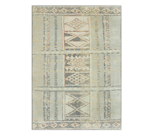 8x10 New Gray Gold Zigzag Diamond Modern Style Wool Rug