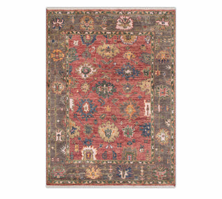 8x10 Red Wool Area Rug Handmade Modern Turkish Oushak Rug