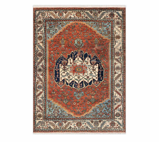 8x10 Rust Serapi Classic Persian Retro High Quality Fine Weave Rug Hand Knotted 100% Wool Rug