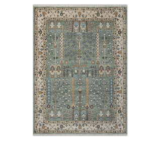 8x10 Sage Green Persian Life Of Tree Pattern Plush Feel Wool Rug