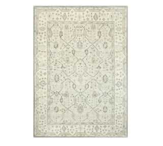 8x10 Soft Look Gray Ivory Hand Knotted Persian Inspired Wool Rug For Bedroom / Living Room