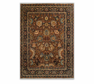 8x10 Vintage Persian Look Rust Wool Rug For Living Room