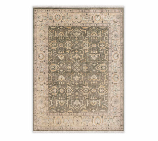 8x10 area rug Olive Green Classic Persian Style handmade Wool Rug For Bedroom