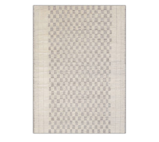 8x10 distressed look low pile hand knotted woll rug 
