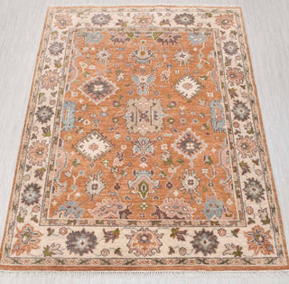 8x10 rust orange oushak rug for dining room