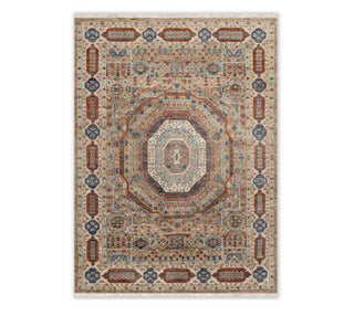 9x12 Beige Handmade Mamluk Anatolian Style Wool area Rug for bedroom