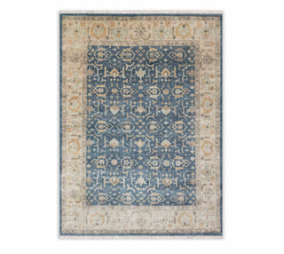 9x12 Blue Grey Persian Style Inspired Premium Wool Area Rug For Living room