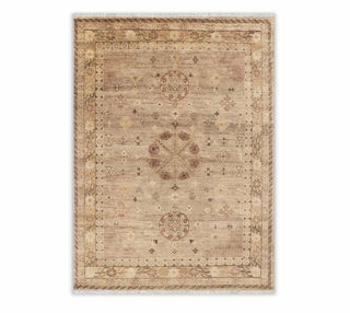 9x12 Brown Persian Khotan Style Handmade Soft Wool Area Rug