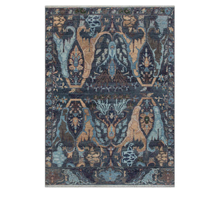 9x12 Charcoal Blue Hand Knotted Low Pile Persian Bidjar Wool Rug 