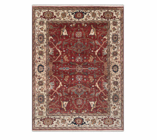 9x12 Deep Red Hand Knotted Traditional Persian Woolen Rug