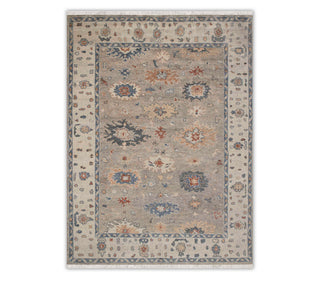 9x12 Grey Sand Turkish Oushak Style Hand Knotted Soft Wool Rug