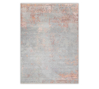 9x12 Handmade Modern Abstract Gray Wool And Silk Rug
