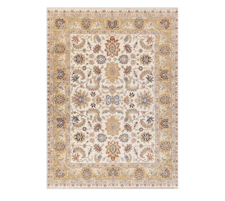 9x12 Ivory Gold Traditional Persian Sultanabad Inspired High KPSI Wool Rug