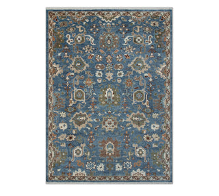 9x12 Navy Heriz Inspired Oriental Design Woolen Rug