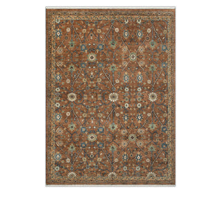 9x12 New Brown Rust Traditional Oushak Inspired Hand Knotted Wool Rug