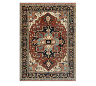 9x12 New Super Fine Knotted Persian Heriz Serapi Rust Wool Rug