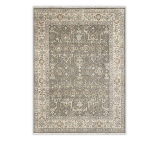  9x12 Olive Green Hand Knotted Persian Style Traditional Oushak Rug for bedroom 