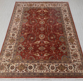 9x12 red Traditional Persian Heriz area wool rug for living room
