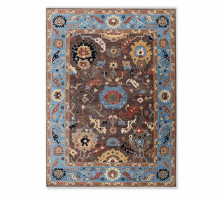 Modern Turkish Style Oushak Rug Hand Knotted Wool Rug