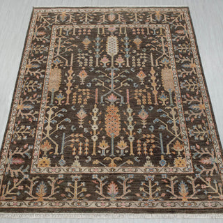 Avery 8x10 Hand Knotted Tree Motifs Oushak Inspired Rug