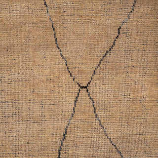 Beni Ourain rug, Moroccan Berber carpet, hand-knotted wool rug, beige black diamond pattern