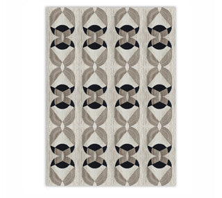 Black Eco Friendly custom size Abaca Fiber Area Rug for dining room 