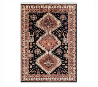 Black Rust Colored Border Vintage Persian Look Inspired Kismet Modern Oushak Hand Knotted Wool Rug, CUSOMIZE in any SIZE