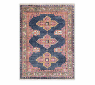Blue Kismet Modern Oushak Inspired Hand Knotted Wool Area Rug