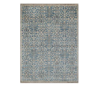 Blue Modern Oushak Anatolian Design Handmade Customize Size Wool Rug for bedroom