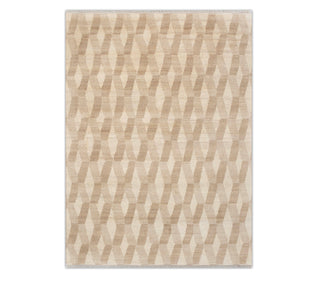 8x10 Ivory Moroccan Diamond Pattern Soft Quality Wool Hand Knotted Rug