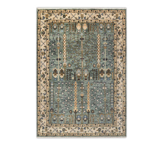 Classic Persian Green Ivory Tree of life Modern Designer Soft Oushak Turkish Style Wool rug
