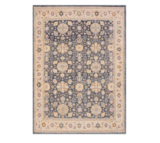 8x10 Charcoal Black Turkish Oushak Ziegler Design Soft Wool Hand Knotted Quality Oushak Rug 