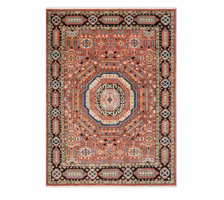 9x12 Red Black Anatolian Mamluk Design Rug For Living Room