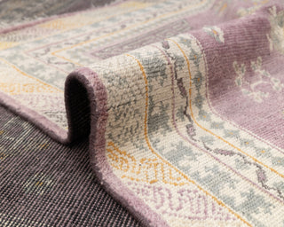 Customs size pink Persian Khotan soft wool rug