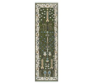 Dark Green Tree of Life Custom Size Runner / Hallway / Kitchen Rug
