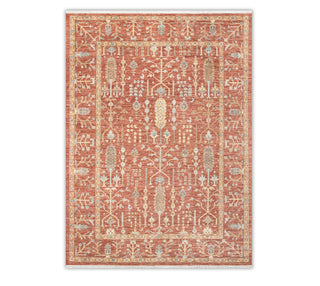 10x14 Rust Wool Persian Cypress Tree Style Hand Knotted Modern Oushak Rug
