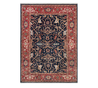 Jeshvar 9x12 Navy Fine Weave Traditional Persian Inspired Rug