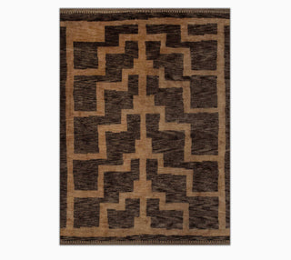 Hathaway 8x10 Hand Knotted Geometric Maze Thick Wool Rug