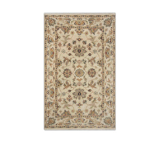 Hamadan 4x6 Traditional Floral Ivory Area Rug